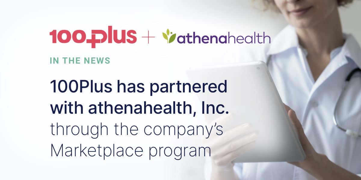 100plus athenahealth partnership news graphic